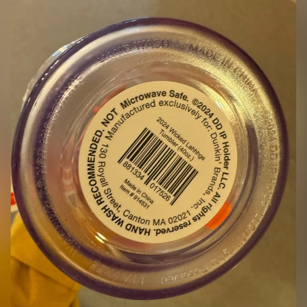 NEW RELEASE Dunkin’ 2024 Wicked Lahhhge Tumbler 40oz NWT - DON'T WAIT! - Picture 4 of 4